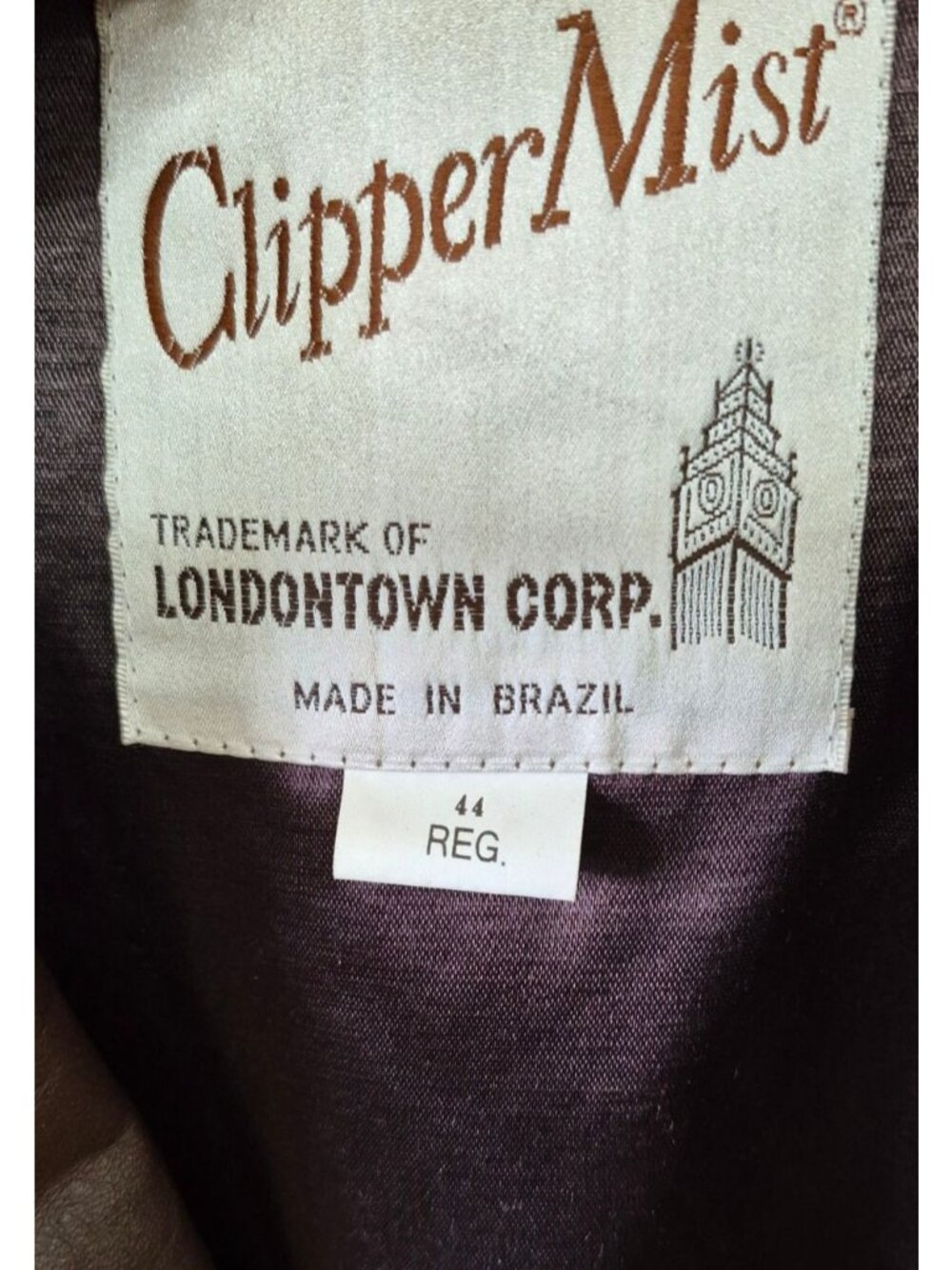 Clipper Mist Brown Genuine Leather Jacket Size 44 Regular Removable Lining - Picture 3 of 10